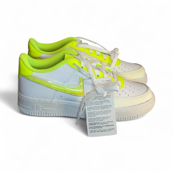 Nike Air Force 1 Low LV8 GS White Volt Pink | Size 6.5Y / Women’s 8 | NWT 💛 - Picture 1 of 4
